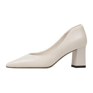 吴大叔红云鞋2025秋冬高跟鞋女鞋舒适尖头百搭不累脚气垫缓震单鞋