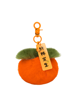 小柿子包包挂件毛绒挂饰