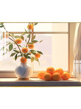 大吉大利装饰画餐厅单幅晶瓷壁画
