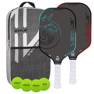 ZDLE热压一体东丽T700碳纤维匹克球球拍磨砂Pikcleball拍板全套装