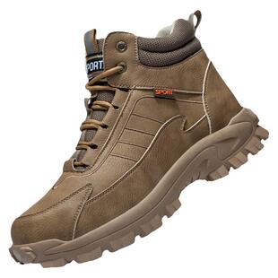 高帮劳保鞋男款冬季防砸防刺穿工地工作男士加绒棉老保带钢板羊毛