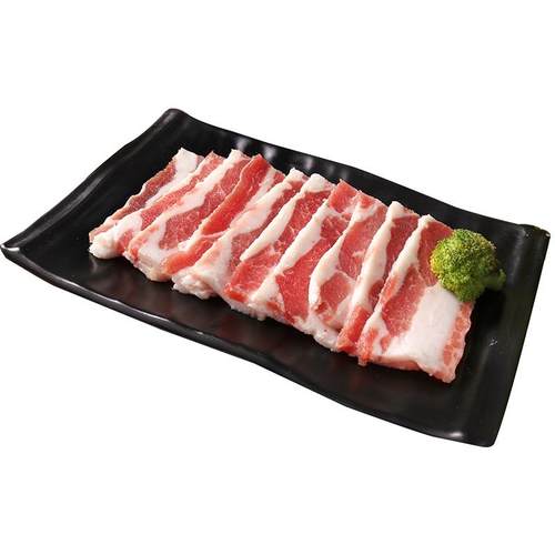西捷原切猪五花肉切片200g烧烤火锅烤肉食材户外野炊猪肉片猪五花