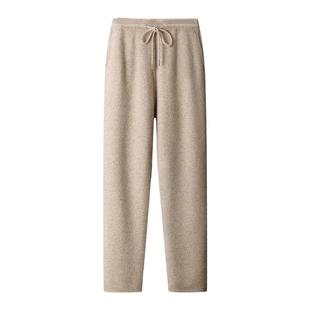 24秋冬款男士羊毛裤休闲卫裤加厚高弹运动裤外穿羊绒针织长裤