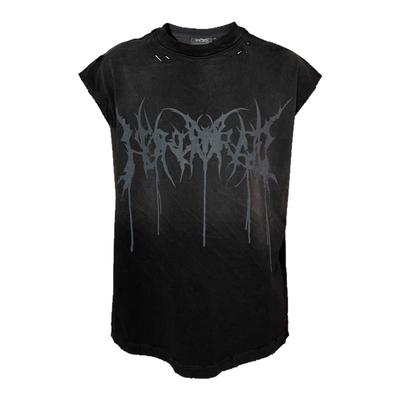 HumanVoices水洗渐变坎肩短袖