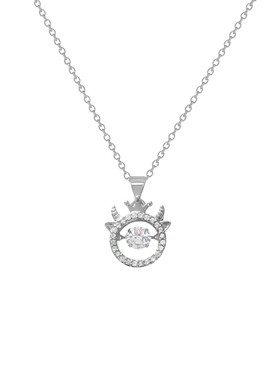 小恶魔项链女钛钢项链跳动吊坠