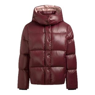 【新年马上旺】暇步士女装冬季红色亮面羽绒服轻量保暖连帽外套女