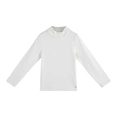 RyleeCru女孩女童保暖德绒打底衫半高领宝宝木耳边长袖t恤冬新款