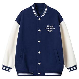 Bluem男童外套儿童棒球服上衣春秋新款男孩衣服运动大童学院卫衣A