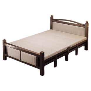 折叠床单人床简易家用午休1米2双人床主卧成人租房小床铁艺硬板床