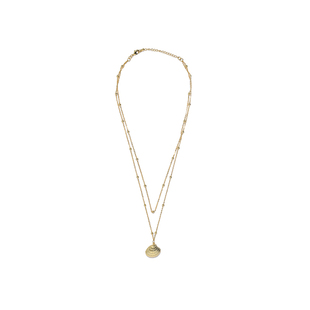 A ray of sunlight赵昭仪同款贝壳吊坠双层项链设计感叠戴锁骨链