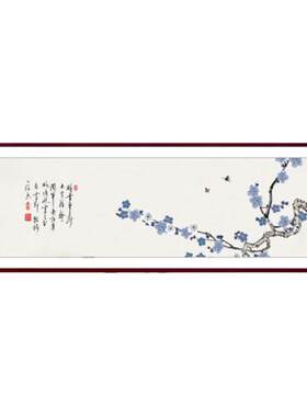 喜上眉梢国画新中式自粘画