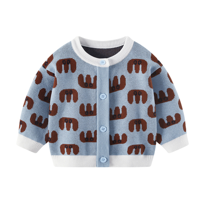 婴儿毛衣针织衫宝宝秋冬开衫外套