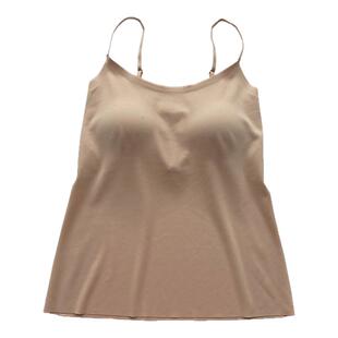 细肩带可拆卸乳胶胸垫 细腻珍珠纱纯色修身无痕外穿打底吊带背心