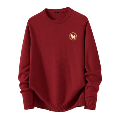 班尼路S&K系列红色毛衣男冬