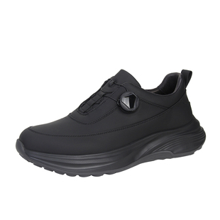 奥勒伦男鞋2025秋冬新款厚底黑色磨砂皮轻质软底舒适户外休闲皮鞋