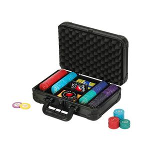 游戏大陆桂冠雕刻高端德州扑克陶瓷筹码套装 专业棋牌币poker德扑