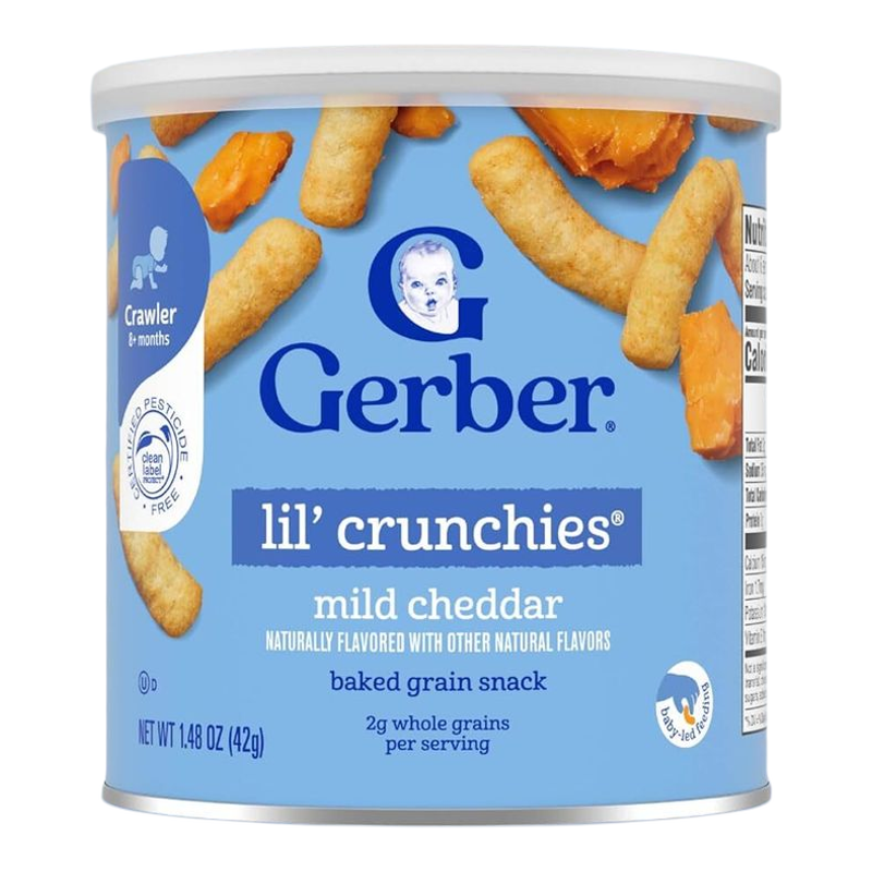 Gerber 香港进口新版美国嘉宝车打芝士泡芙条婴儿烘焙谷物点心42g