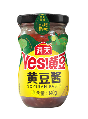 海天黄豆酱340g原味不辣