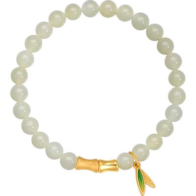 明牌珠宝硬金势如破竹编织手链