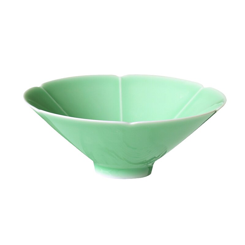 龙泉青瓷手工饭碗家用陶瓷面碗菜碗宋韵斗笠精致下午茶碗点心果盘