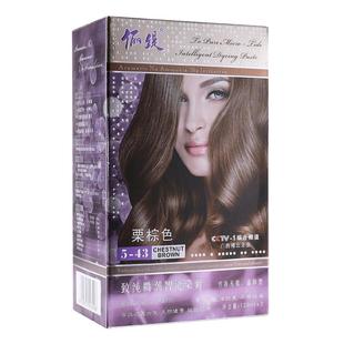 俪缇栗棕色遮盖白发染发剂免漂染色膏芳香染膏女自己在家染头发膏