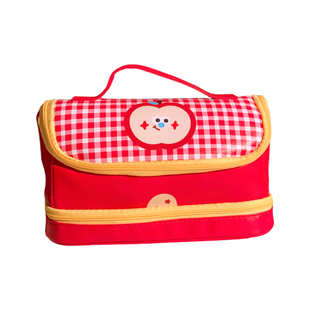 可爱双层笔袋高颜值ins风女孩小学生大容量文具袋铅笔盒2026新款