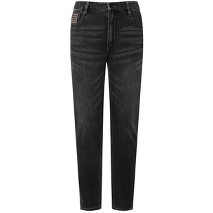 【九分裤】利郎牛仔裤男士低腰小脚裤弹力2025秋季黑色男装裤子男