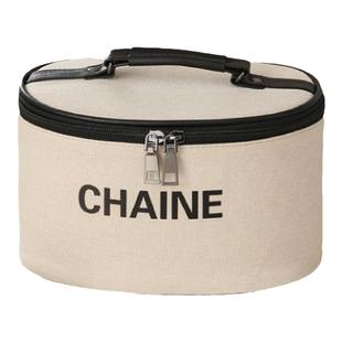 便携式化妆包女2024新款护肤品箱外出旅行帆布收纳盒大容量小香风