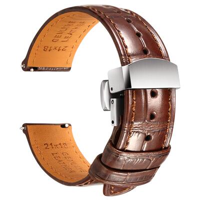 快拆设计海马超霸蝶飞真皮表带