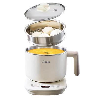 美的电煮锅多功能不锈钢蒸煮一体家用分离式宿舍电火锅小型YSG-02