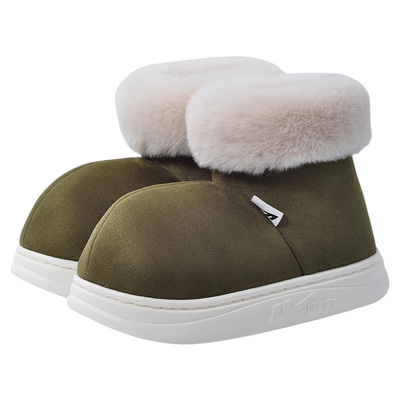 回力雪地靴男款外穿潮流时尚百搭保暖鞋加绒加厚高帮包跟棉拖鞋女