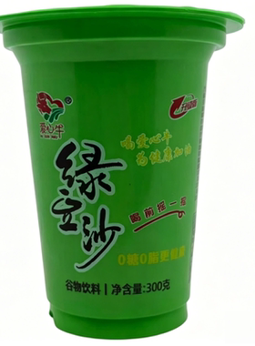 爱心牛绿豆沙杯装解渴植物蛋白冰镇饮料300g早餐摆摊商用健康冰爽