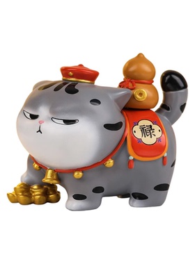 吾福猫生肖马年创意树脂桌面摆件