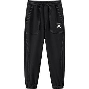 匡威童装男童长裤2025冬季新款中大童加绒裤简约百搭舒适保暖卫裤