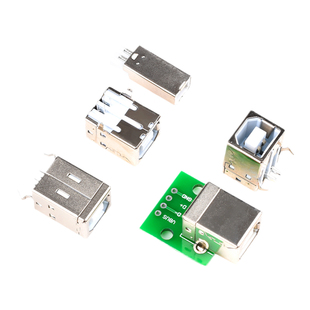 方口方头打印机D型口B型USB插座B母B公插头插口BF转接板接口母座