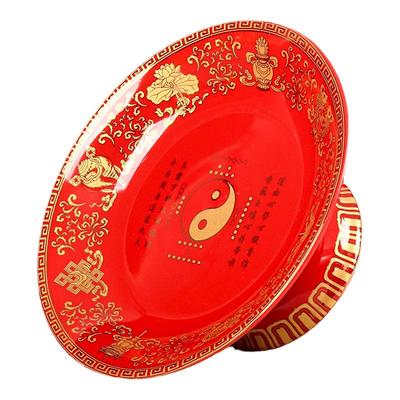 道家神坛太上老君祖师图案果盘