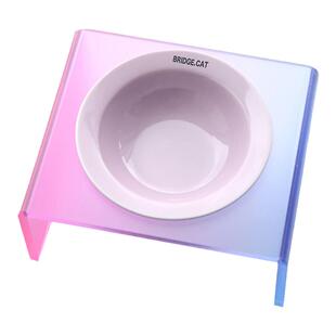 bd碗陶瓷韩国飞碟碗水碗猫碗食盆宠物碗架子狗碗护颈亚克力碗架