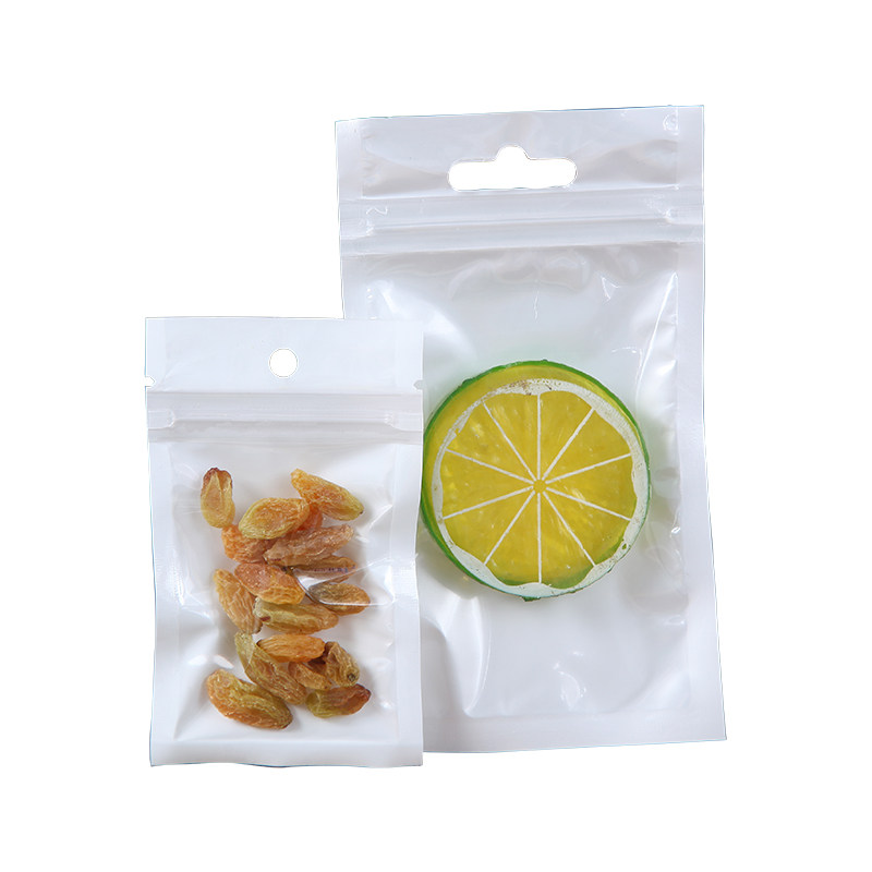 阴阳珠光膜自封袋拉骨塑料挂孔饰品旅行包装密封半透明数据线加厚