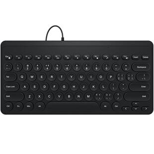 BOW航世笔记本静音有线键盘USB迷你外接无线办公专家用台式机电脑小型便携无声鼠标套装巧克力女生可爱