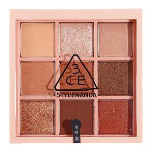 韩国3ce眼影盘overtake九宫格橘棕九色4色大地色女珠光哑光水泥盘