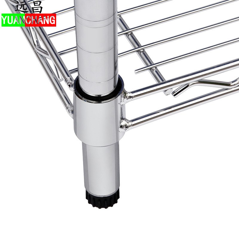 NSF镂空镀铬带轮货架钢丝网周转不锈钢推车车物料车间置物架架色