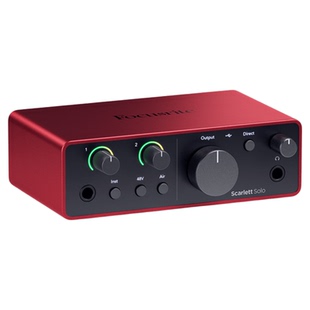 Focusrite 福克斯特声卡Scarlett Solo 4代 直播有声书录音K歌