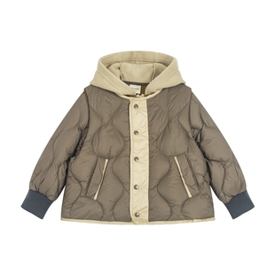 【三穿】马拉丁童装儿童羽绒服冬款男女大童拼色摇粒绒轻薄羽绒服