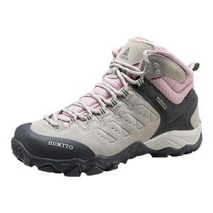 悍途户外高帮登山鞋秋冬女防滑透气耐磨轻便真皮防泼水厚底徒步鞋