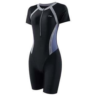 李宁泳衣女士高级感2026新款游泳馆专业用初中生考青少年保守泳装