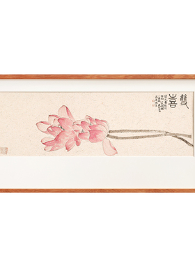 新中式荷花挂画禅意餐厅民宿