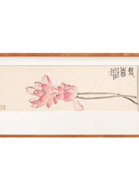 新中式荷花挂画禅意餐厅民宿