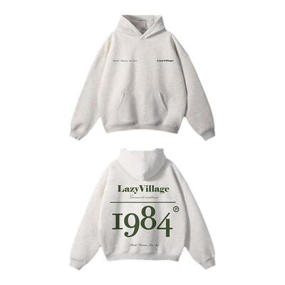 字母撞色加绒卫衣字母加绒帽衫