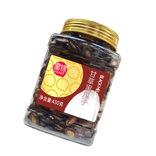 新货富锦甘草味大片黑瓜子罐装430克咸香水煮西瓜子炒货年货坚果