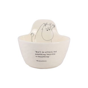 赵露思同款亚美moomin姆明奶油风餐具卡通手柄碗陶瓷儿童米饭碗勺